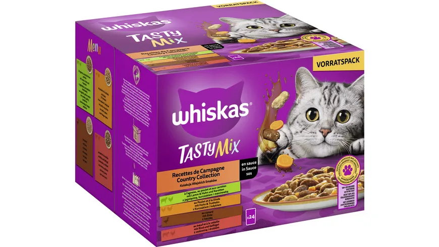 Whiskas® Tasty Mix Portionsbeutel Country Collection in Sauce 2040 g