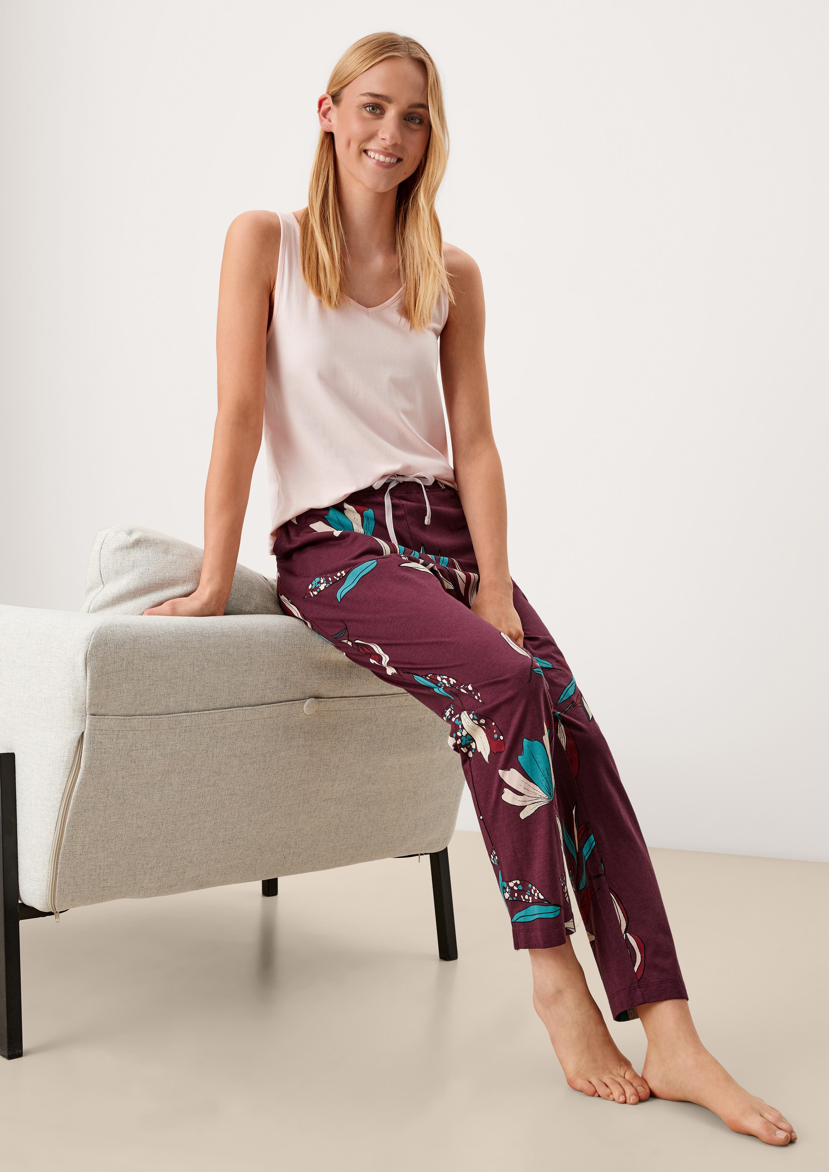 Lange Pyjamahose aus Viskose  6006511-46A1