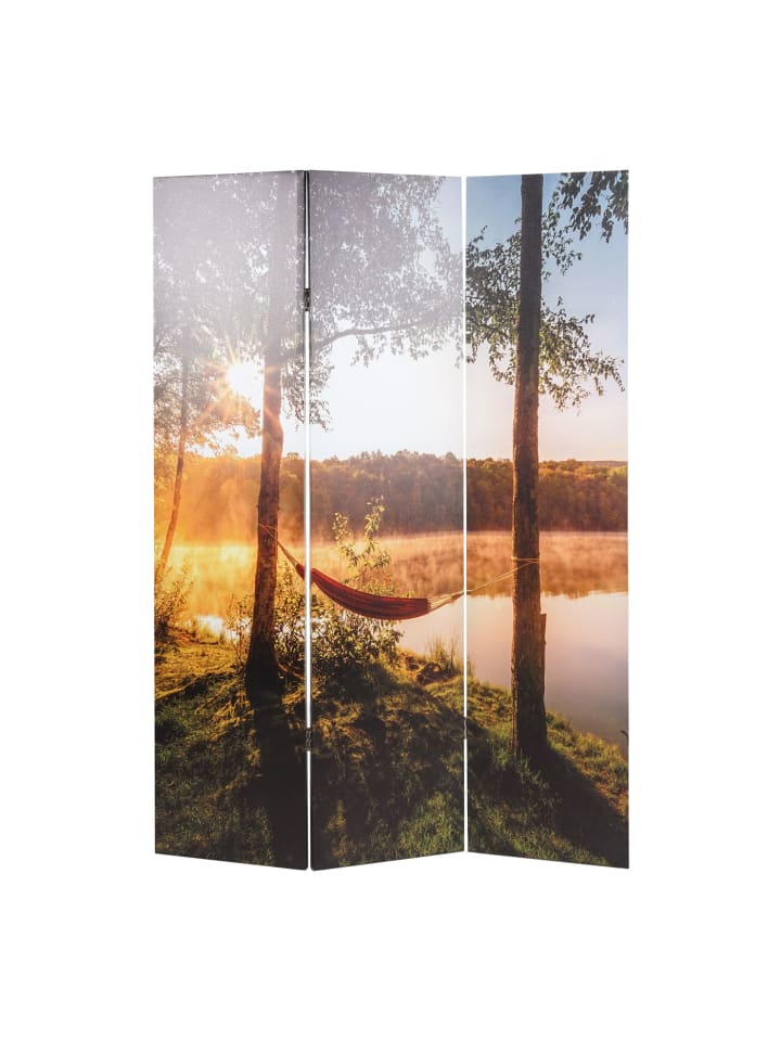 MCW Foto-Paravent mit Schallschutz L55, 180x122cm Waldsee günstig kaufen onesize