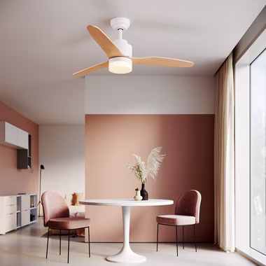 SONNI Deckenventilator Deckenventilator, mit Licht und Fernbedienung, Weiß / Schwarz, Decken Lampe 3 Stufen Ø 47 Inch Ø119cm Leuchte