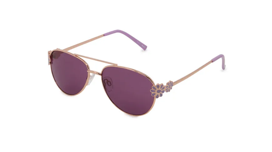 Basley Sun KIDS Sonnenbrille Metall Gold/Violette Blume