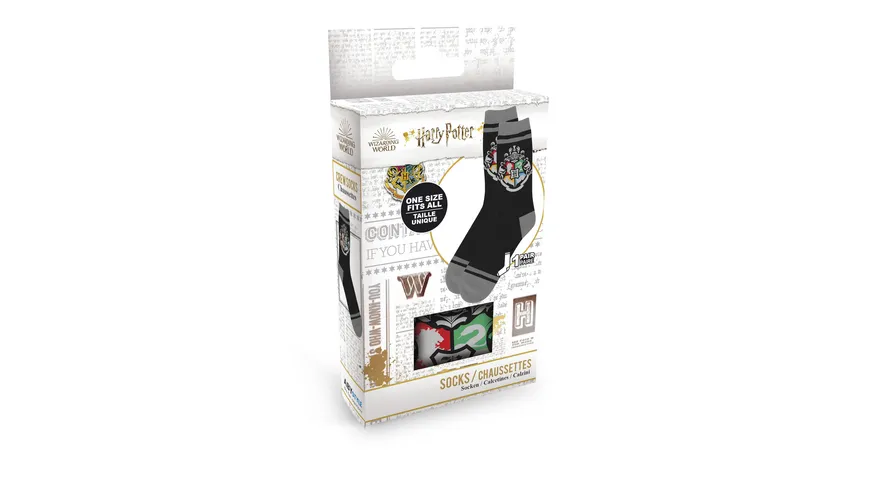 HARRY POTTER  Black & Grey Hogwarts Socken