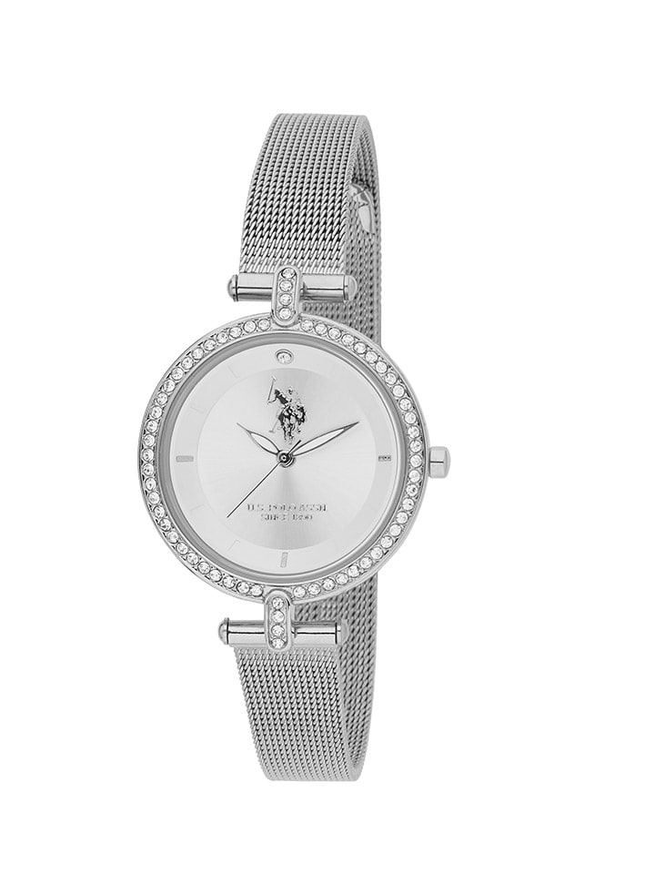 U.S. Polo Assn. Quarzuhr in Silber günstig kaufen onesize