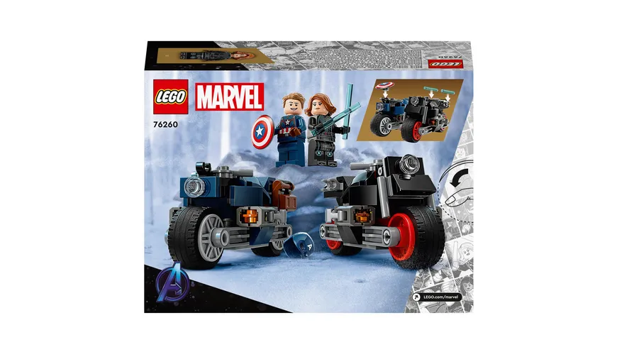LEGO Marvel 76260 Black Widows & Captain Americas Motorräder Spielzeug