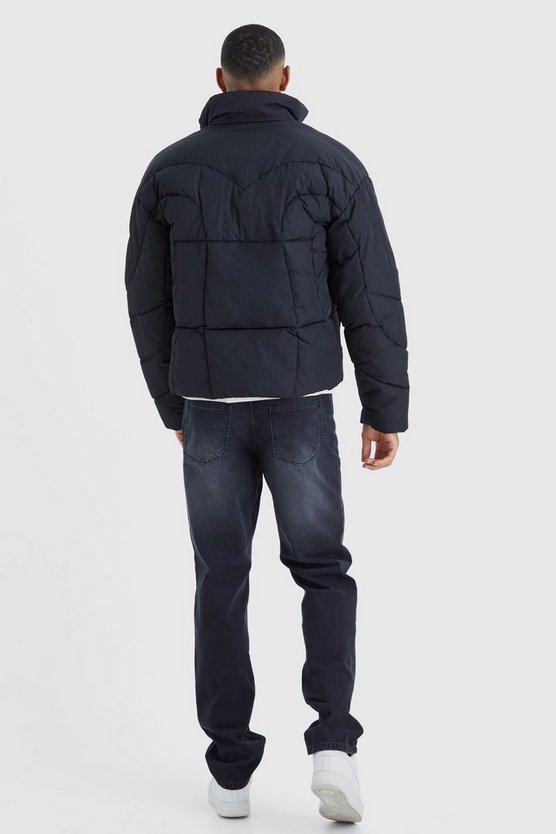 Tall Steppjacke mit Trichterkragen