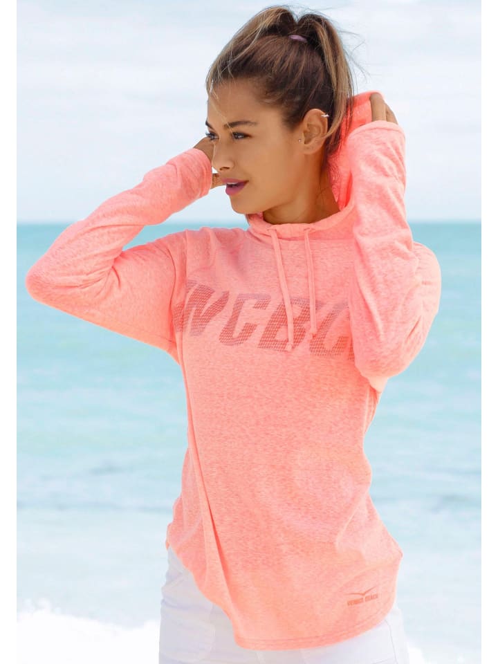 Venice Beach Kapuzenshirt in koralle-meliert günstig kaufen
