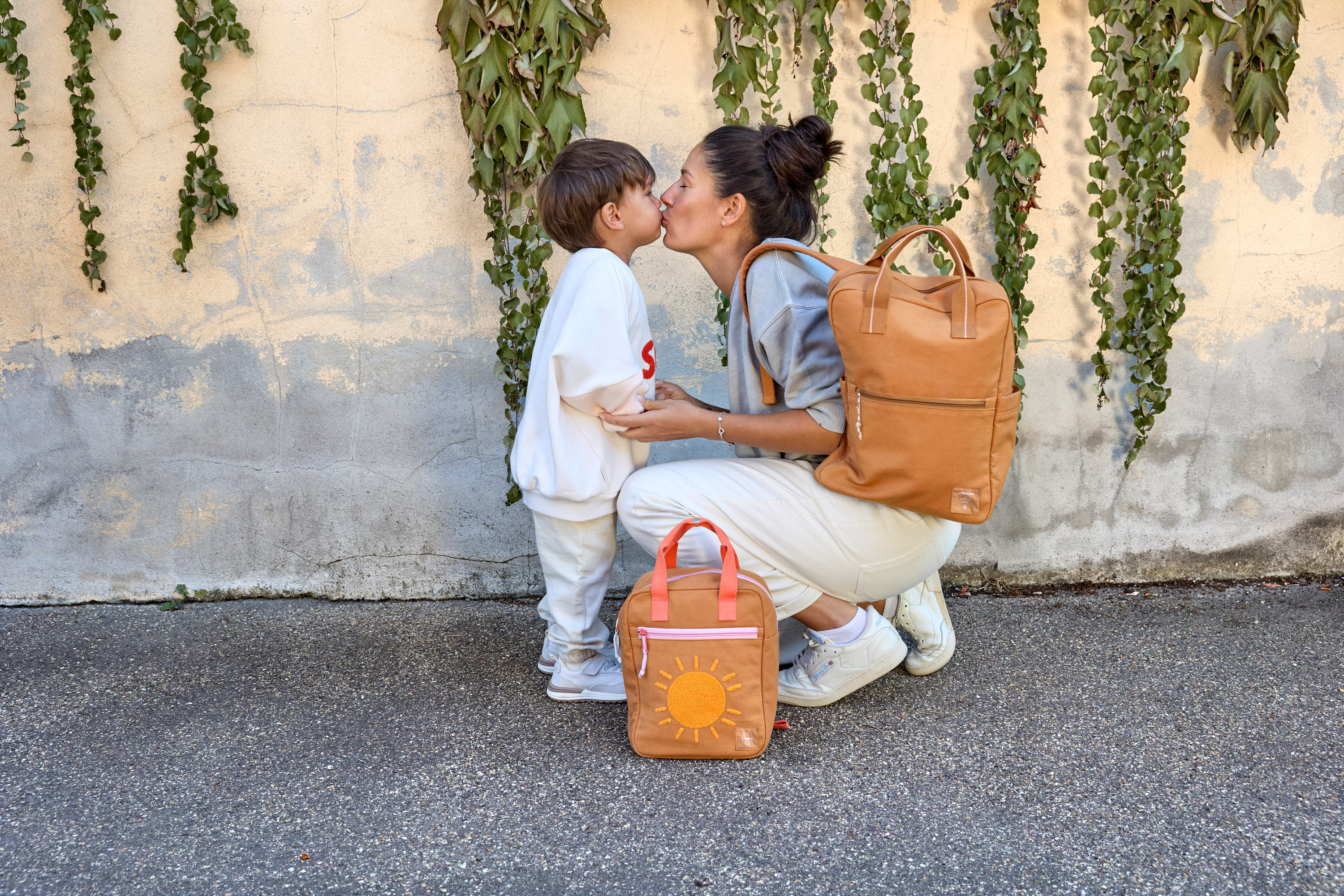 Wickelrucksack Square Little One & Me - Big, Karamell