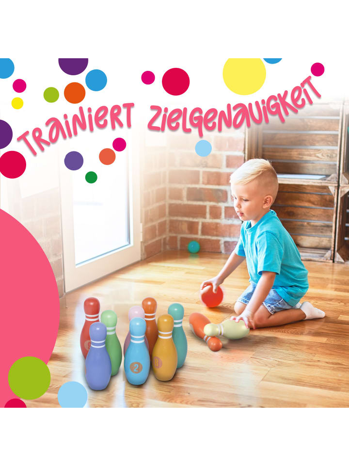 Pink Papaya Kegelspiel für Kinder 