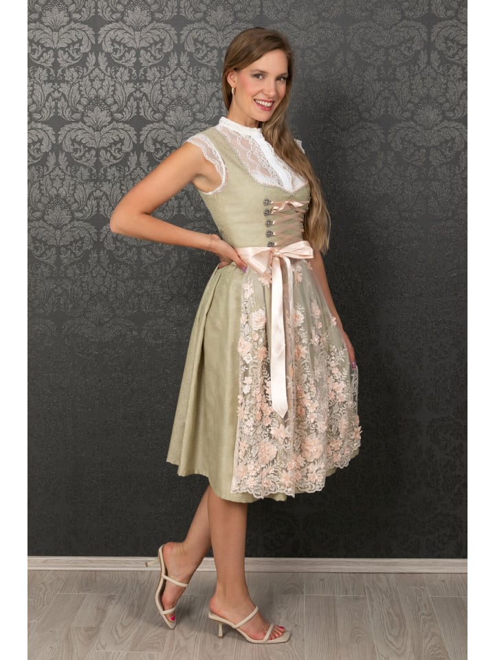 Edelnice Midi Dirndl Simona in grün günstig kaufen