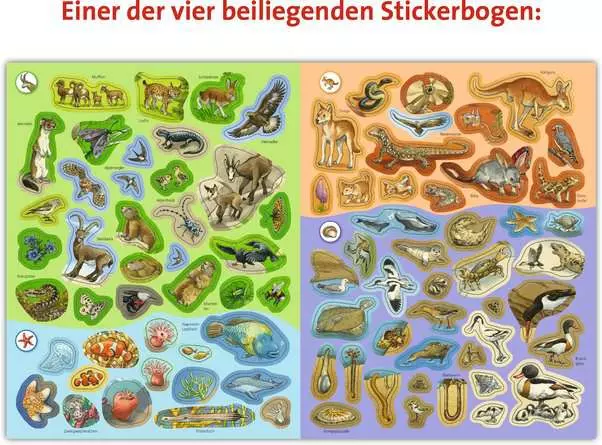 Ravensburger Wieso? Weshalb? Warum? Stickerheft: Tiere der Welt