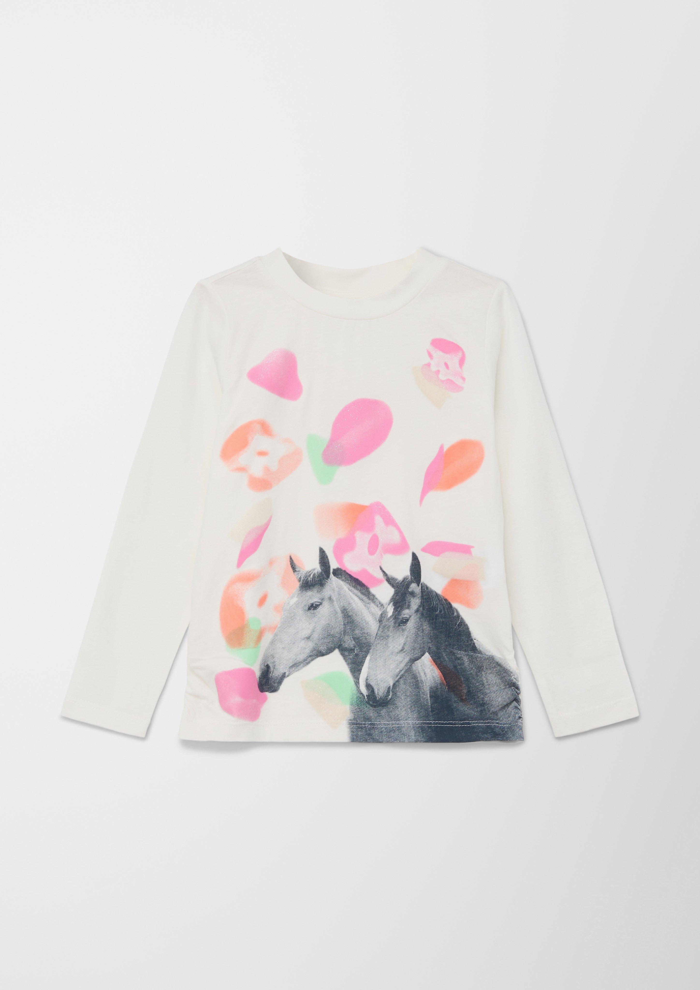 Longsleeve mit Pferdemotiv  2127423-0210
