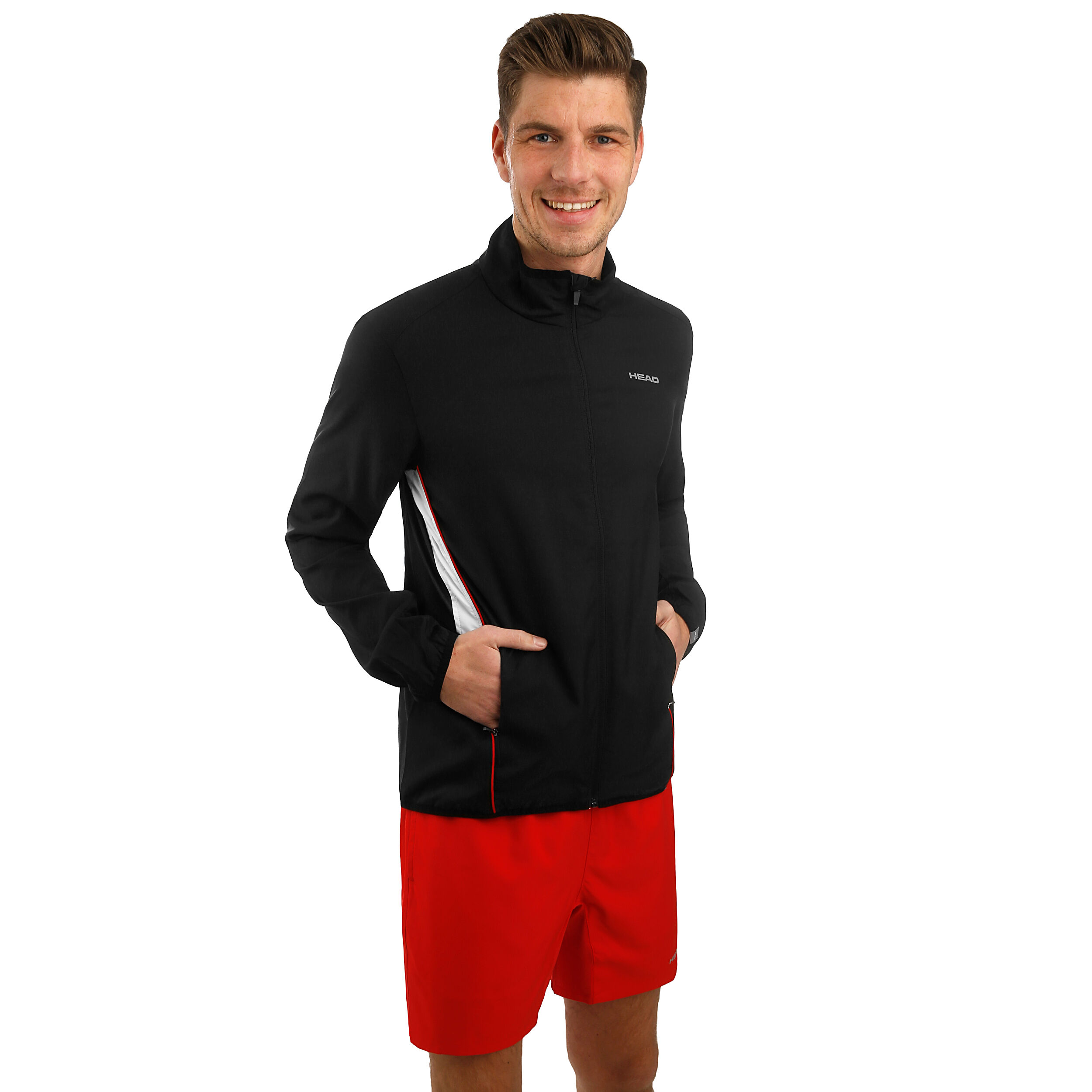 Club 7in Shorts Herren - Rot, Silber