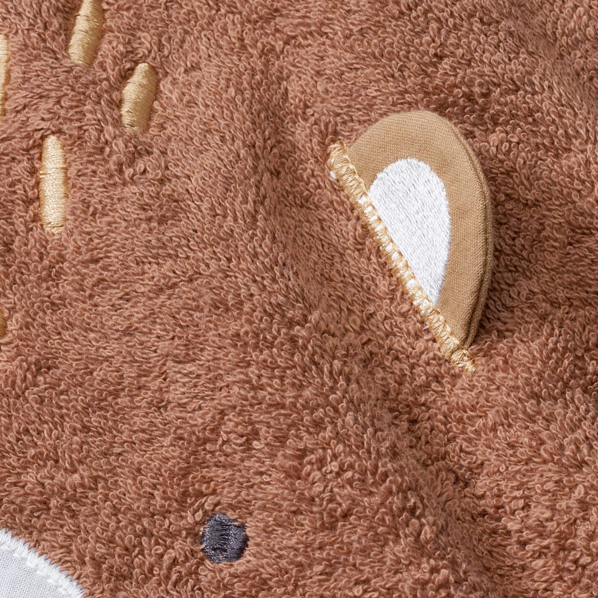 Ärmellätzchen mit Bär-Motiv, braun, 1 St