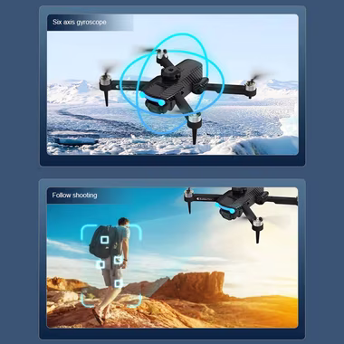 Rutaqian Luftdrohne Faltbar Ferngesteuertes Spielzeugflugzeug Spielzeug-Drohne (4K/6K, 4K-Dual-Kamera mit Anti-Störung und 360-Grad-Hindernisvermeidung, Quadcopter-Drohne mit bürstenlosem Motor und optischem Fluss)