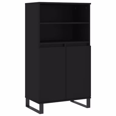 vidaXL Sideboard Highboard Schwarz 60x36x110 cm Holzwerkstoff (1 St)