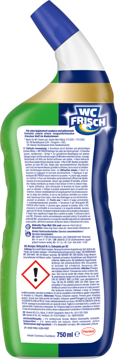 WC-Reiniger Gel Lemon, 750 ml