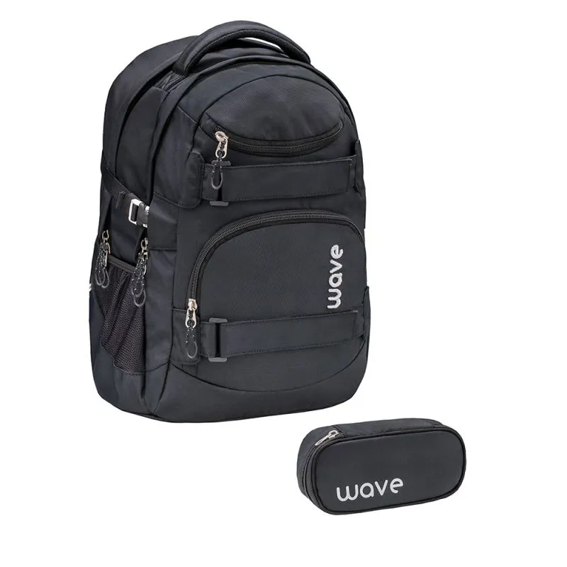 Wave Infinity Rucksack Set 2-teilig - Black