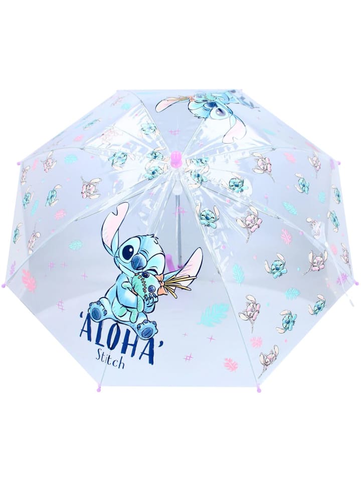Disney Stockschirm | lila & transparent | Disney Stitch | Kinder Regenschirm günstig kaufen onesize