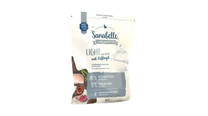 Sanabelle Katzentrockenfutter Light 400 g 400 g