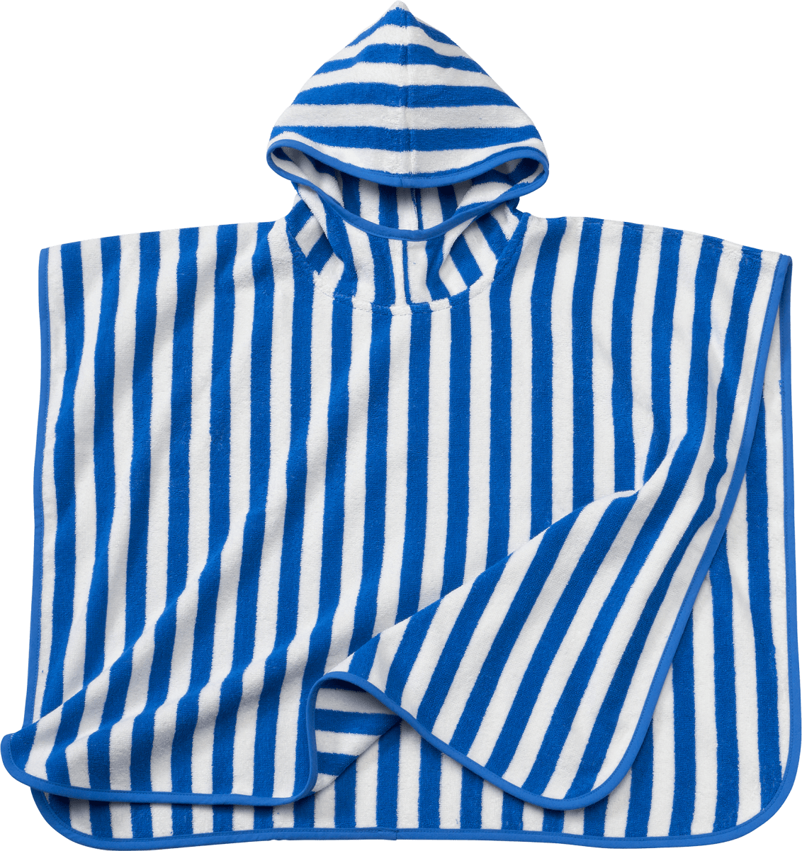 Badeponcho mit Streifen, blau & weiß, 1 St