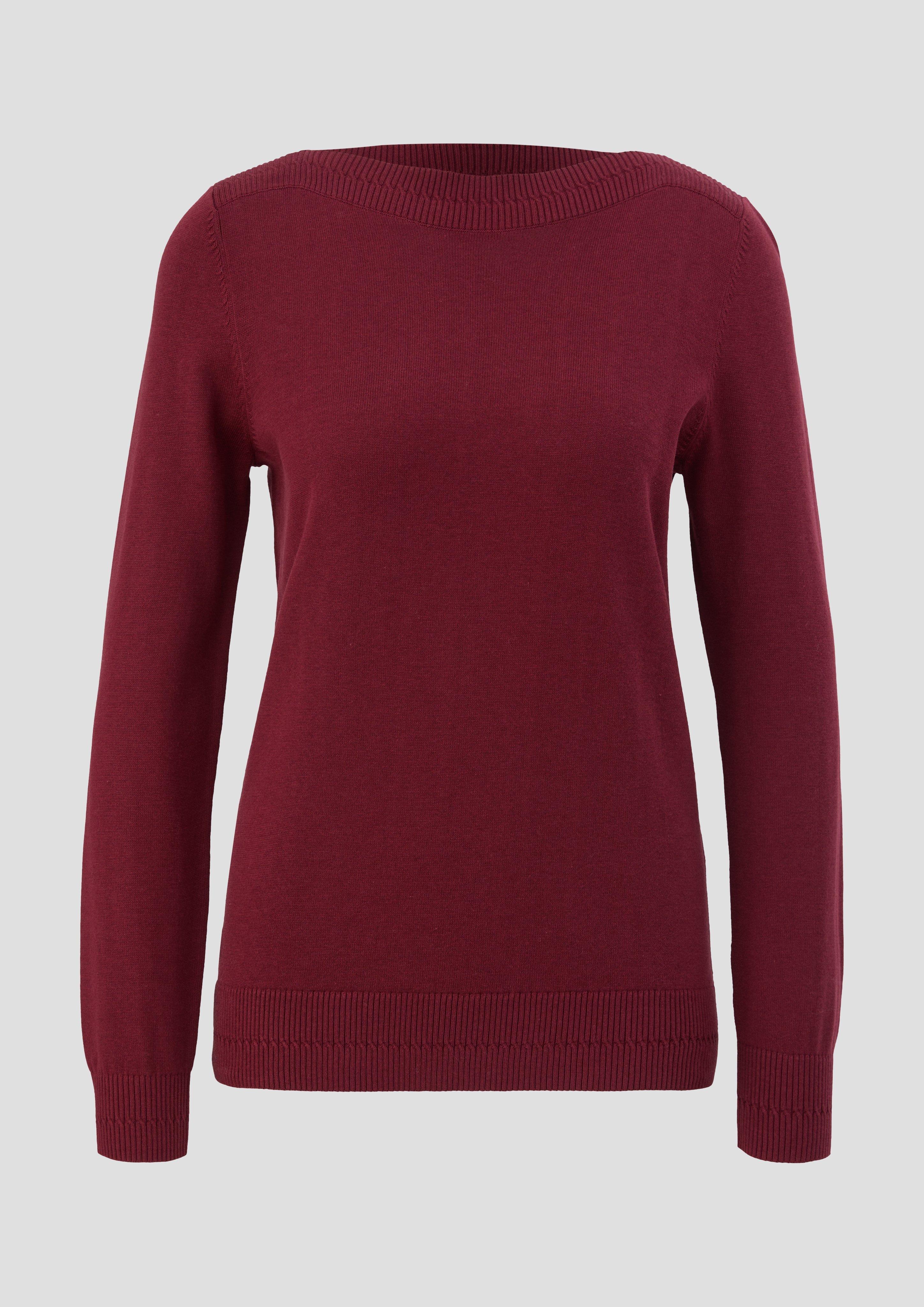 Feinstrickpullover mit U-Boot-Ausschnitt  2137603-3871