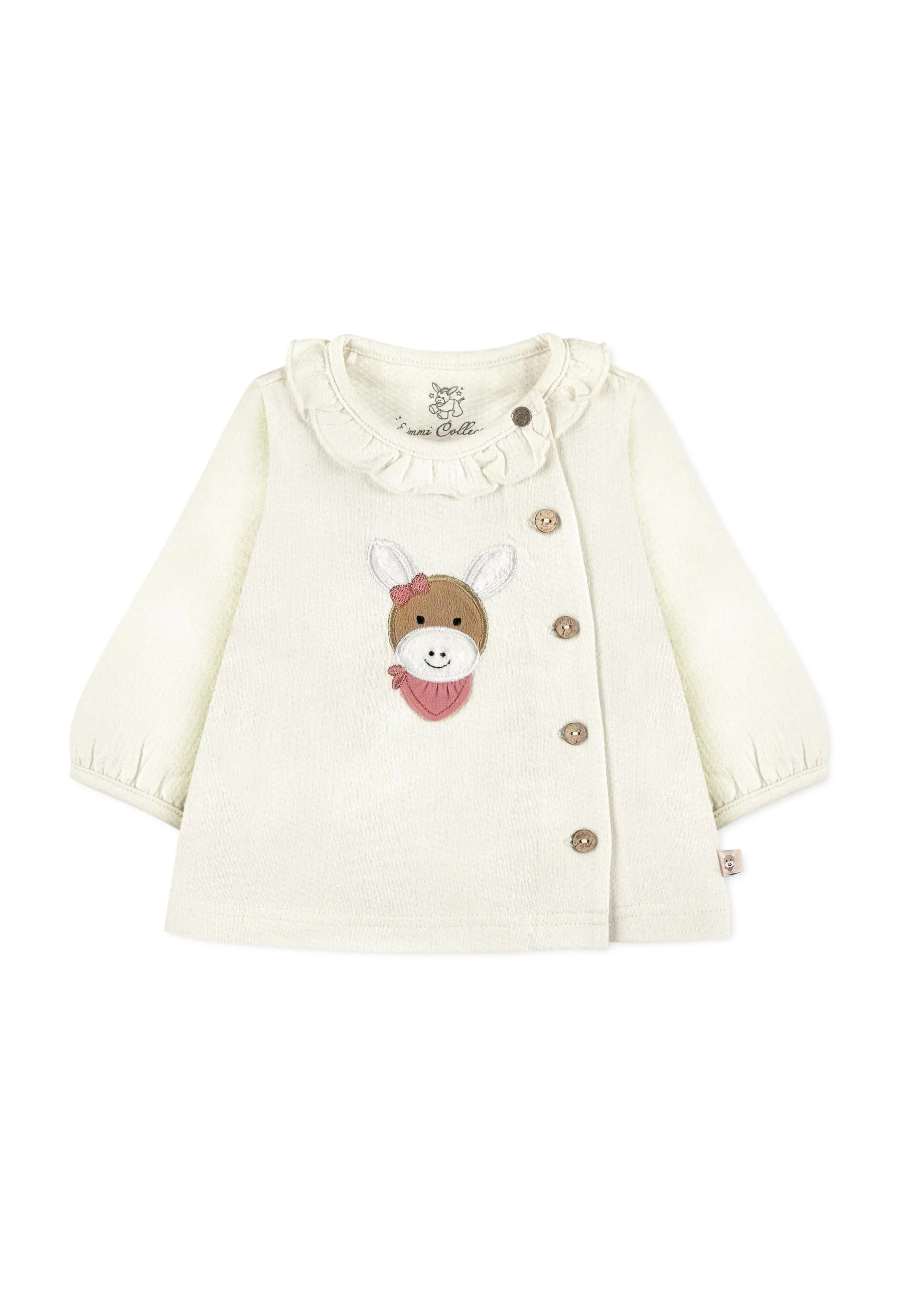 GOTS Langarm-Shirt Esel Emmi Girl in Ecru, Jersey