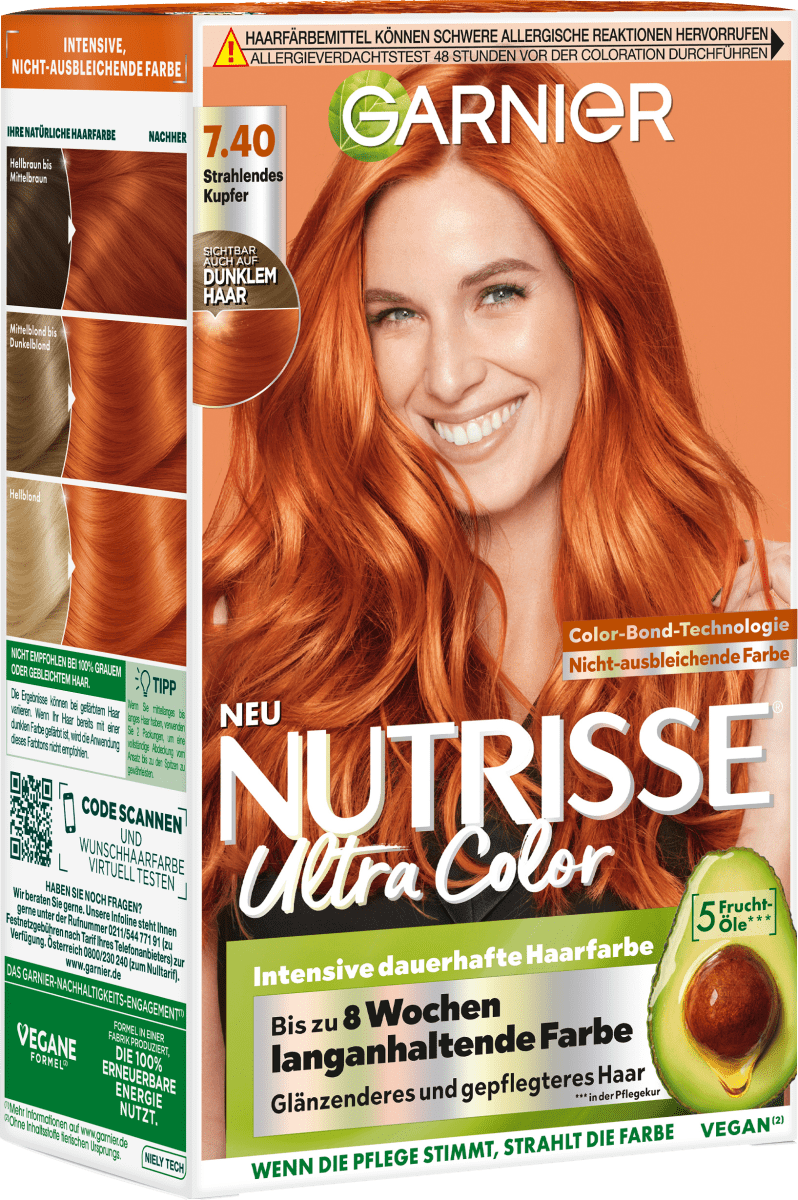 Haarfarbe Ultra Color 7.40 Strahlendes Kupfer, 1 St