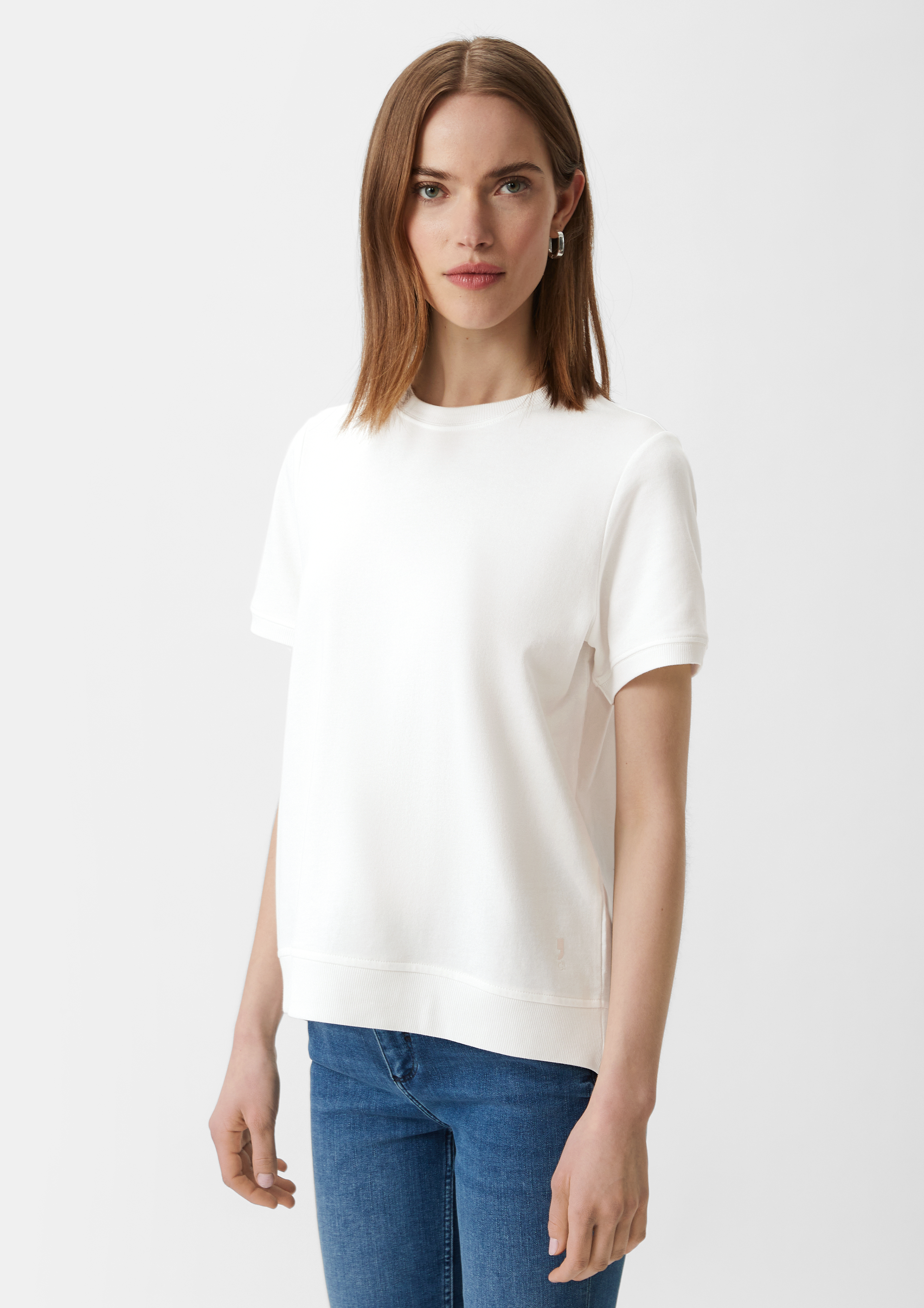 T-Shirt aus Modalmix - weiß