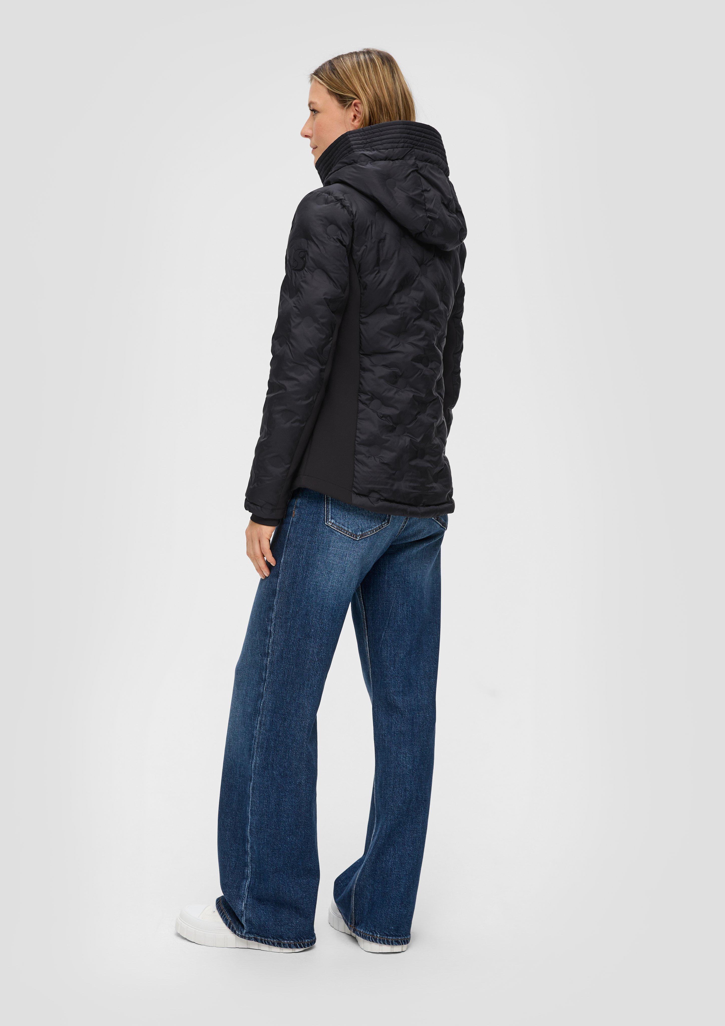 Kapuzenjacke im Fabricmix  2141553-9999