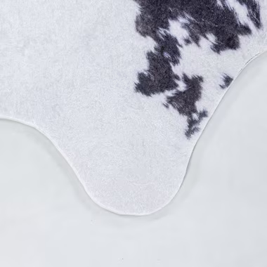 Fellteppich Rindsleder Imitat, Carpetsale24, Rund, Höhe: 7 mm, Fellteppich Kuhfell Rindsleder Imitat Digitaldruck Waschbar Rutschfest