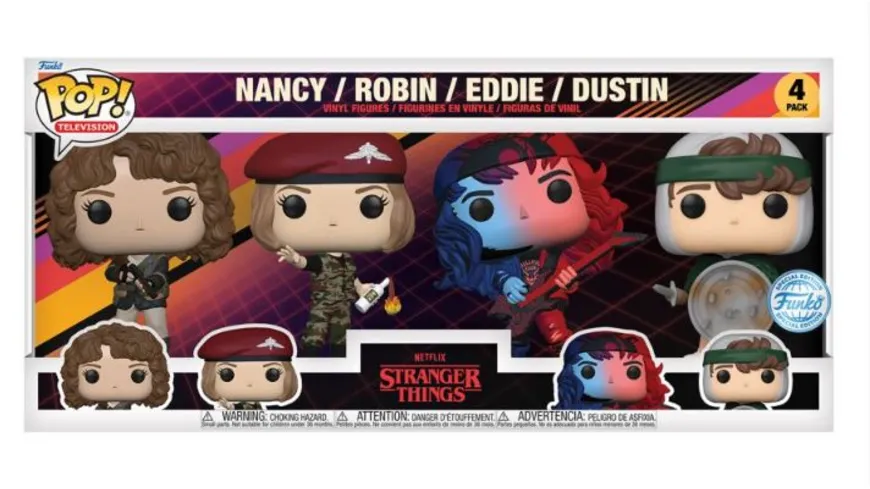 Funko - POP! - Stranger Things - Nancy, Robin, Eddie & Dustin 4-Pack