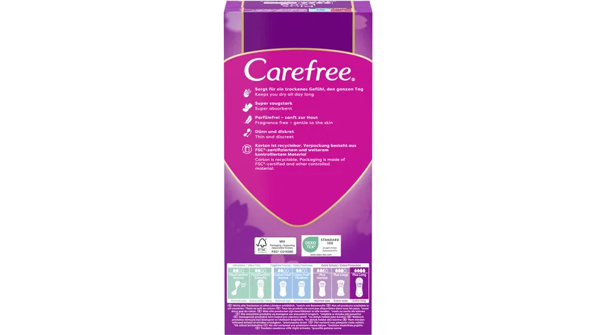 Carefree Plus Long Slipeinlagen ohne Duft