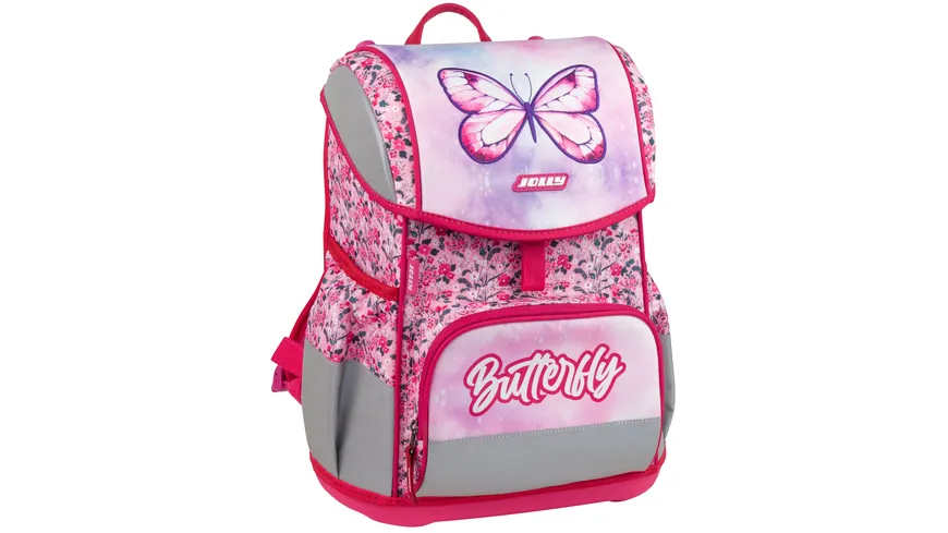 JOLLY Schultaschen-Set Ergonomic Flexi Butterfly 46teilig