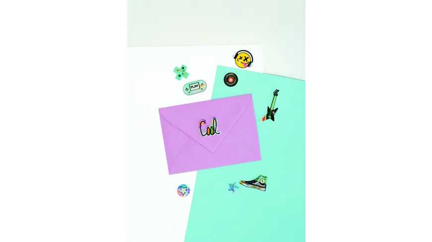 folia Puffy-Sticker STAY COOL 10,5x16cm 1 Blatt 14 Sticker