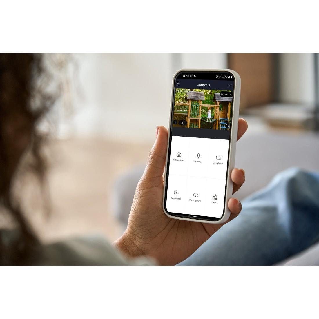 Hama WLAN Kamera Outdoor (App, Solar, Nachtsicht, Bewegungsmelder, Live) Smart Home Kamera (Außenbereich, Innenbereich)