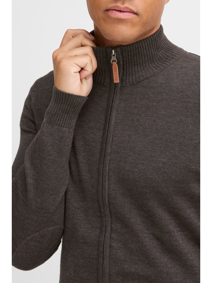 BLEND Strickjacke BHNorman 20704789ME Cardigan mit Reißverschluss in dunkelgrau günstig kaufen XXL
