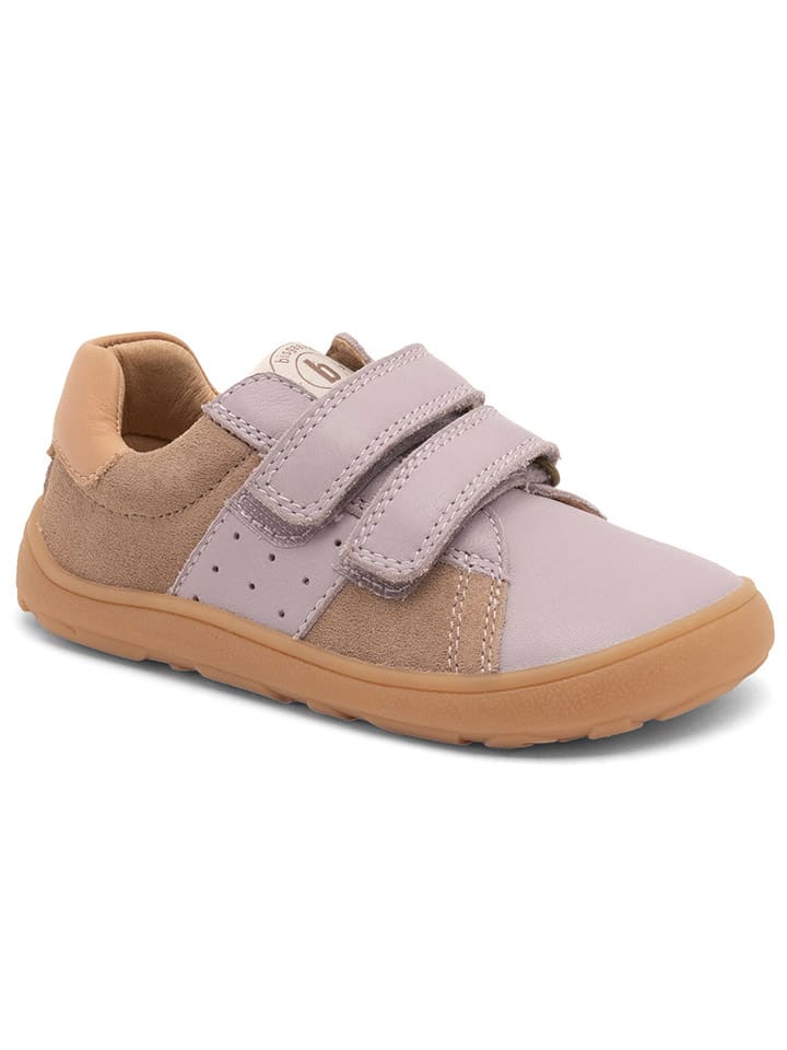 bisgaard Leder-Sneakers in Lila/ Hellbraun günstig kaufen