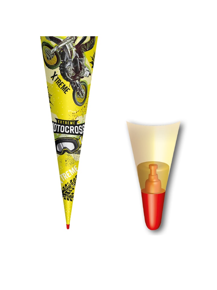 ROTH Schultüte groß Extreme Motocross 70 cm in Gelb günstig kaufen onesize