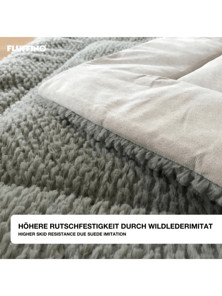 FLUFFINO Hundedecke/Hundekissen - Wildlederimitat - Größe S (73 x 45 cm) - grau günstig kaufen onesize
