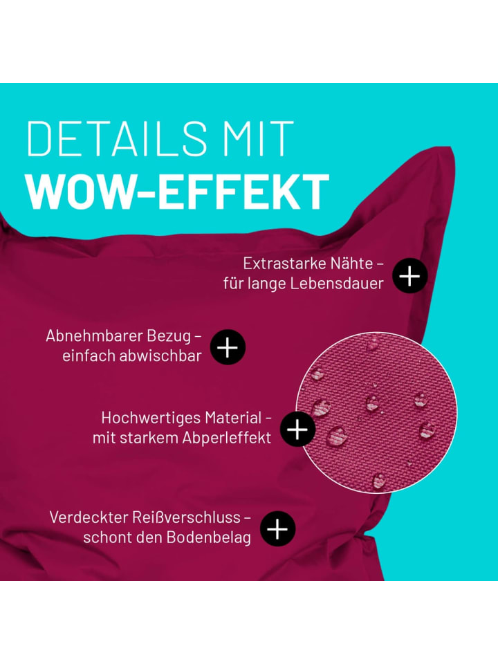 Lumaland LUMALAND Sitzsack Classic XXL (380 L) - In- & outdoor - Rotwein günstig kaufen onesize