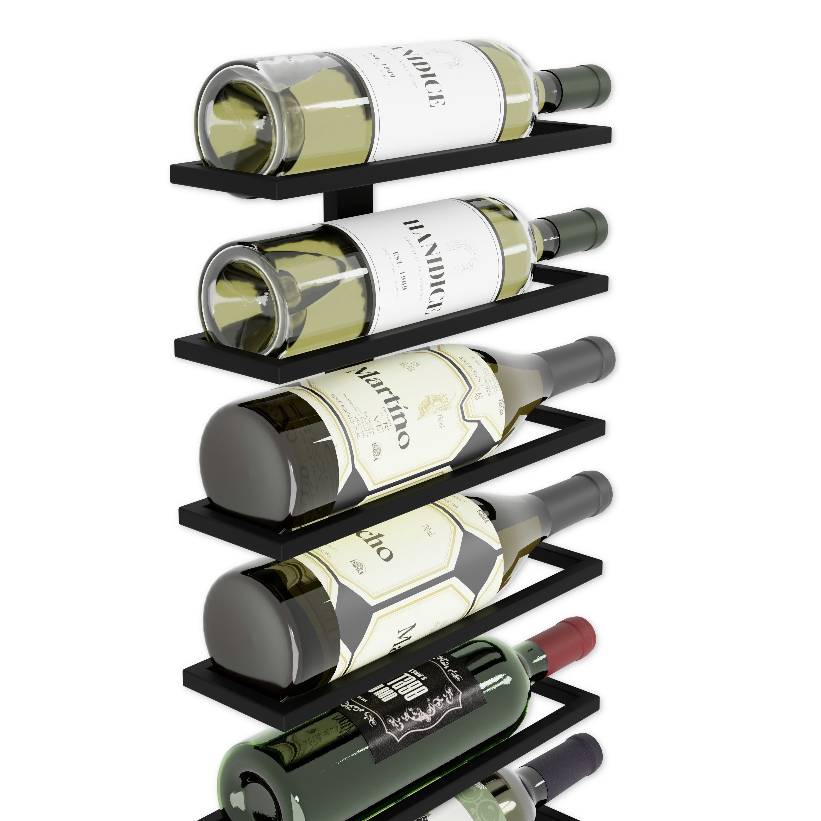 Lenmar Weinregal Weinregal aus Metall, Flaschenregal, Regale, Flaschenhalter LOFT 1-10