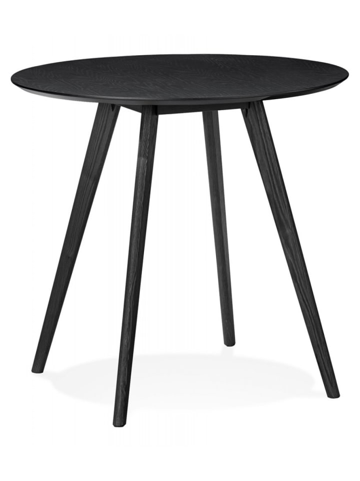 KADIMA DESIGN Esstisch Rund Schwarz 90x90x75 cm | Modernes Design in Schwarz günstig kaufen onesize