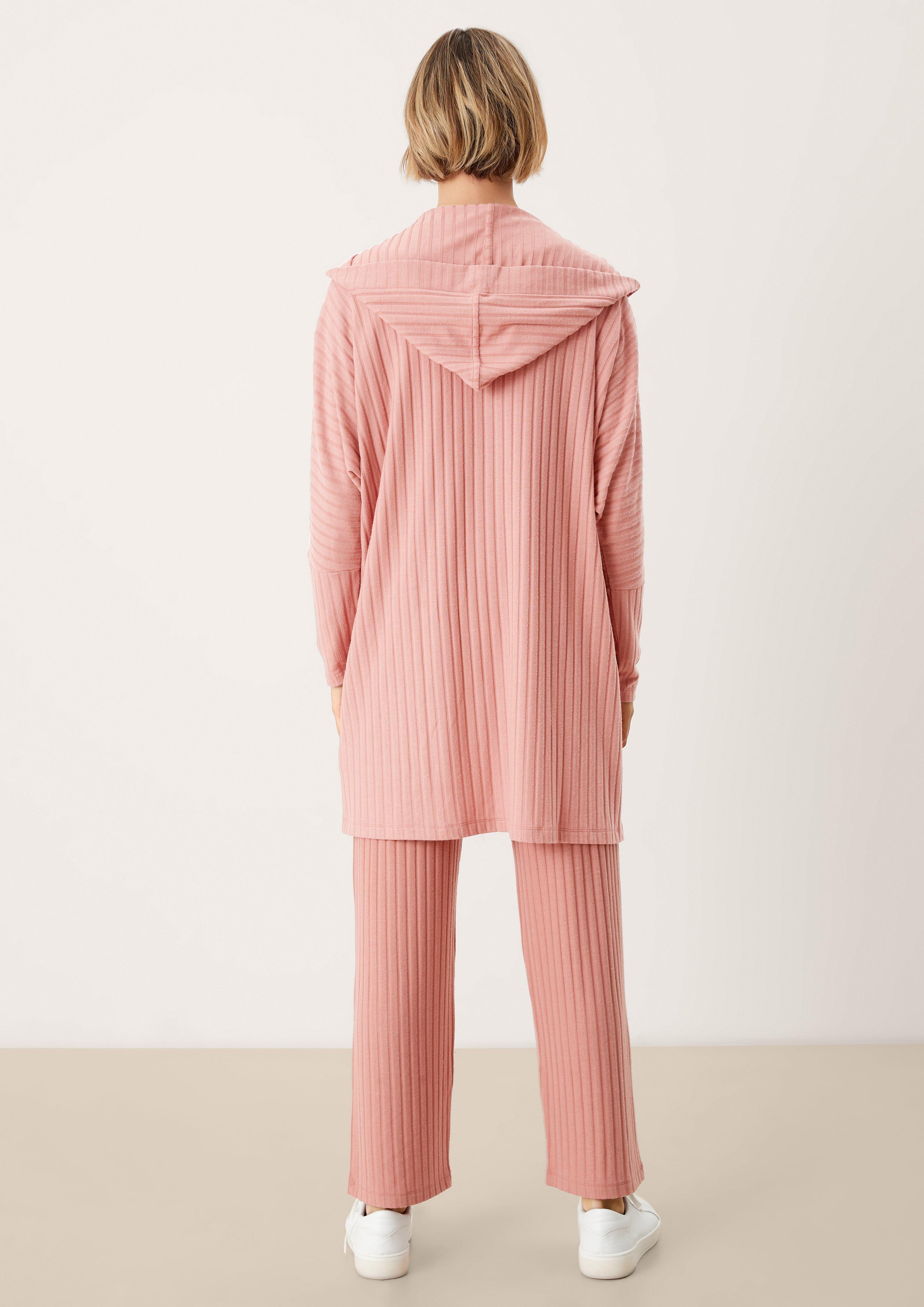 Loungewear Cardigan mit Rippstruktur  6006303-4100