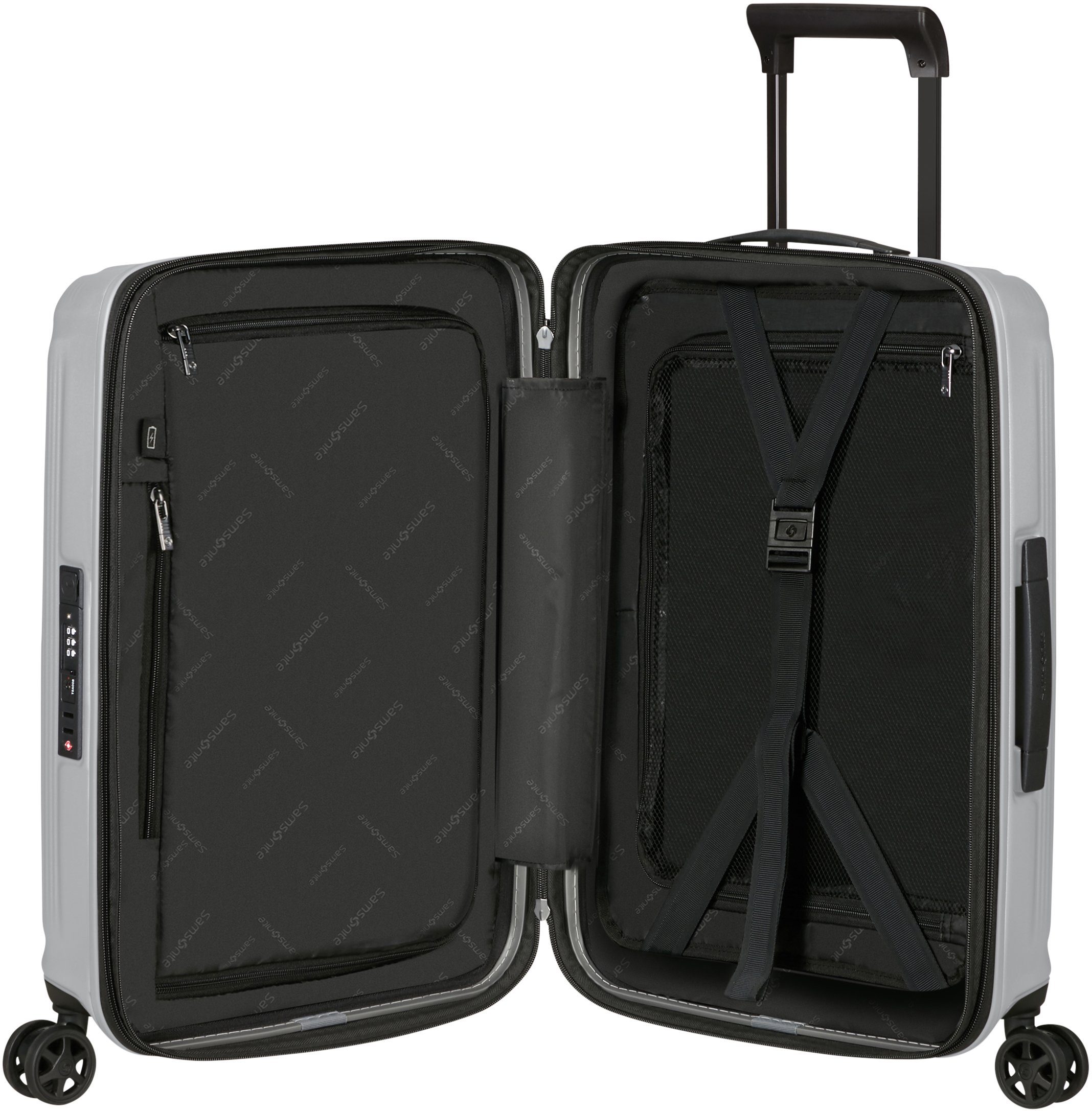Samsonite Hartschalen-Trolley Nuon, 55 cm, 4 Rollen, mit Volumenerweiterung und USB-Schleuse
