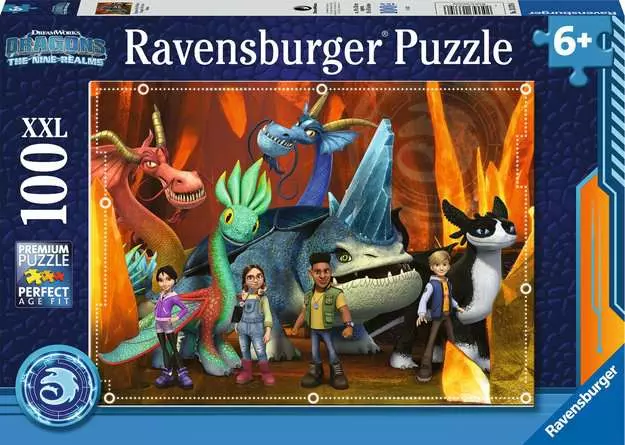 Kinderpuzzle ab 6 Jahren - Dragons: Die 9 Welten - 100 Teile