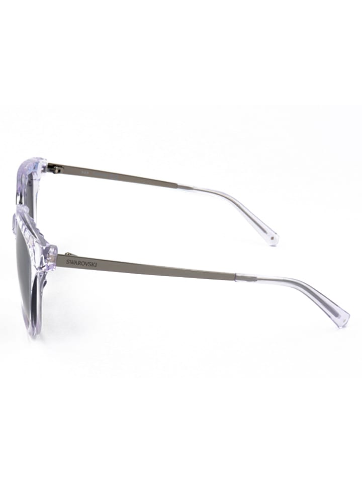 Swarovski Damen-Sonnenbrille in Transparent-Lila/ Grau günstig kaufen 56