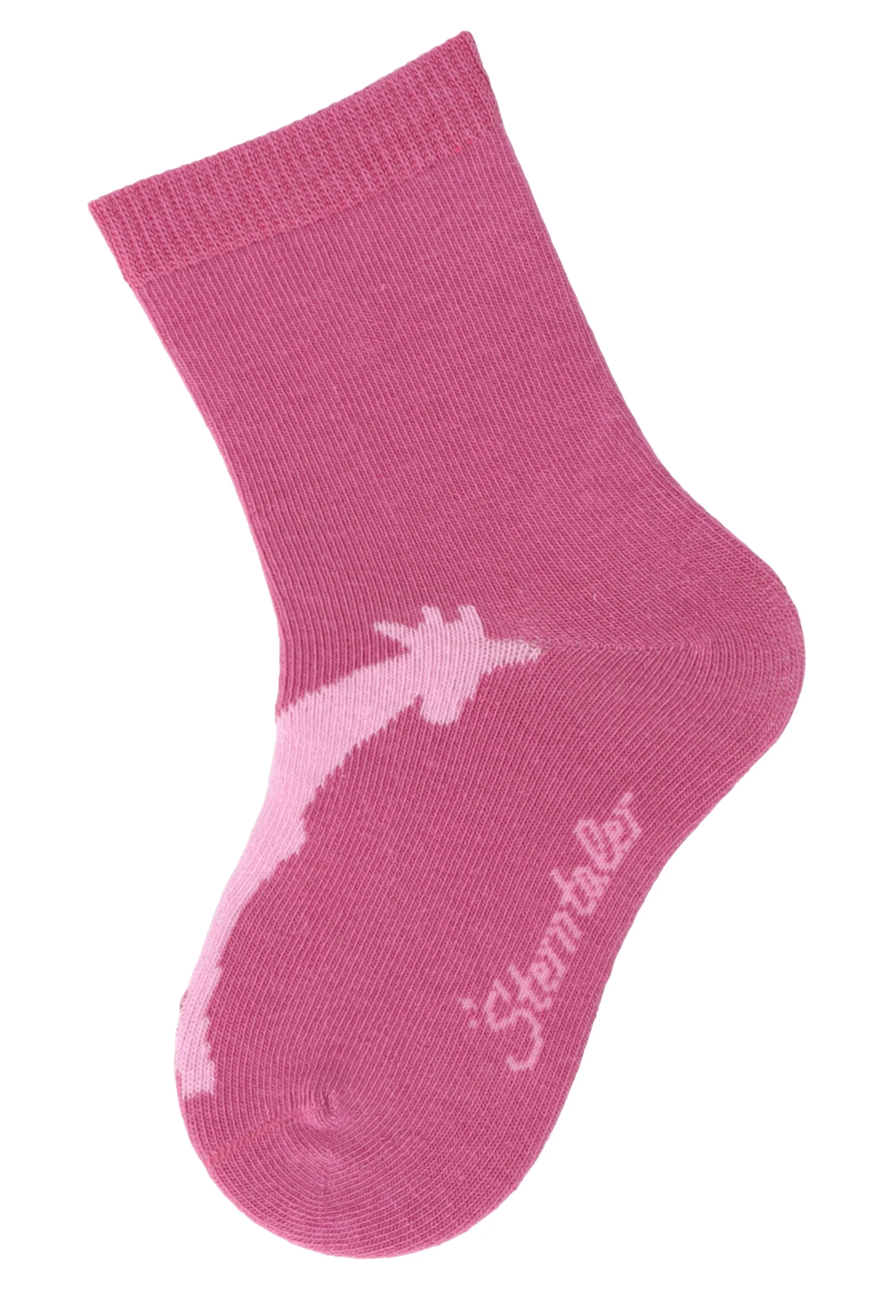 Socken im 6er Pack mit Motiv Elefant in rosa