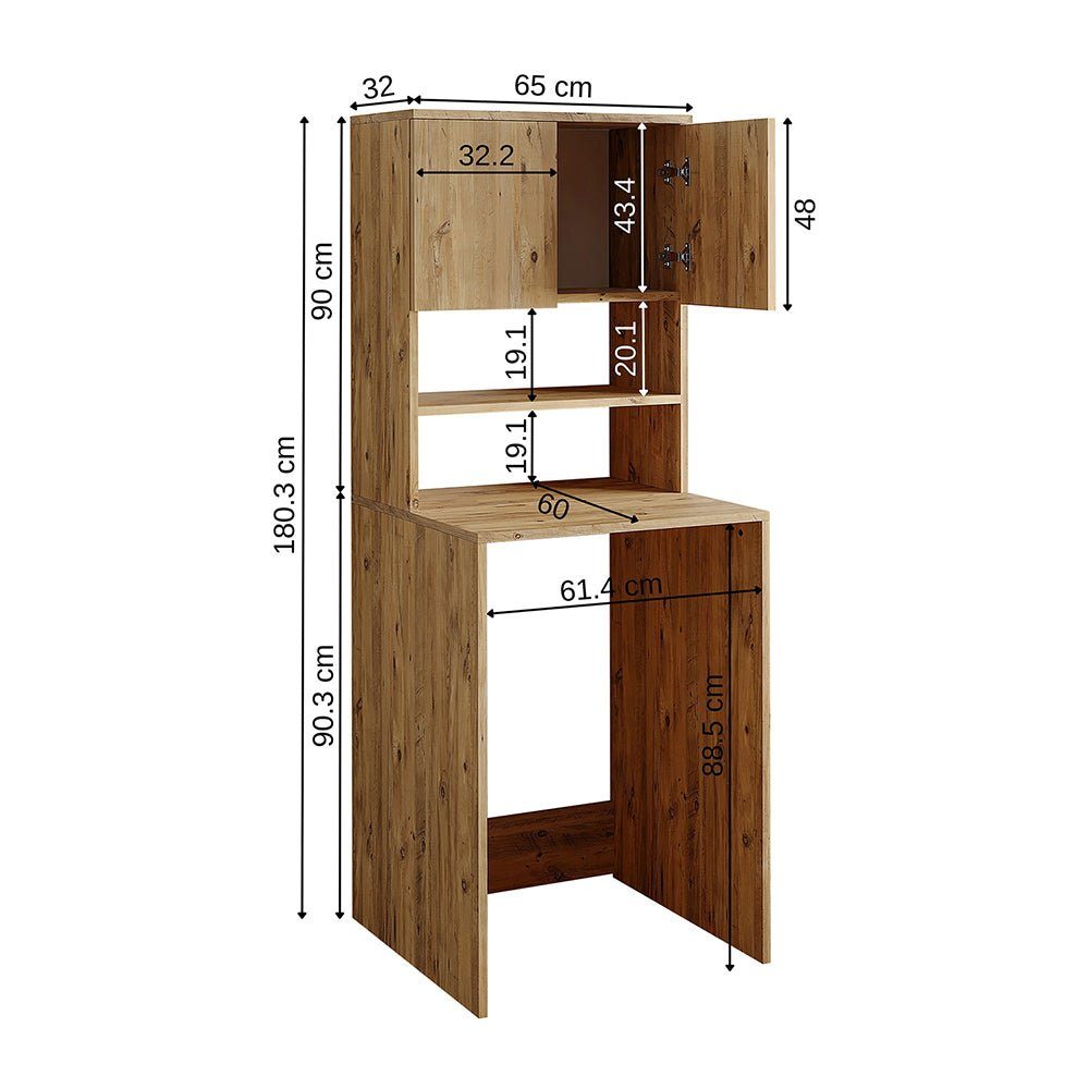 Roomart Waschmaschinenumbauschrank (Badezimmer Waschmaschinenschrank, Waschmaschinenüberbau, Waschturm)