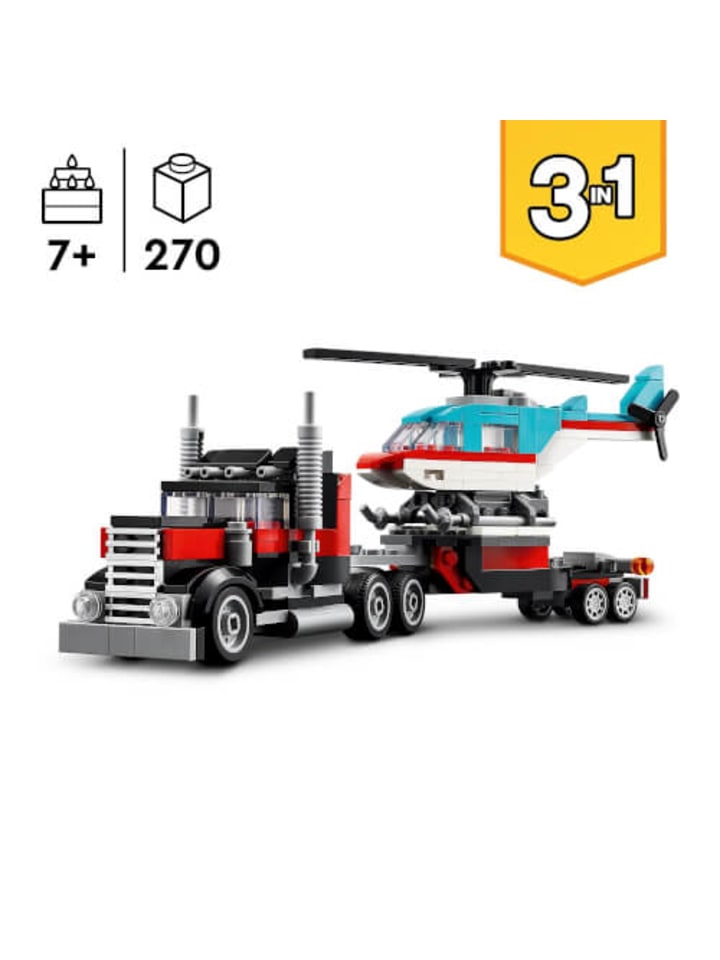 LEGO Bausteine Creator Tieflader mit Hubschrauber, ab 7 Jahre günstig kaufen onesize