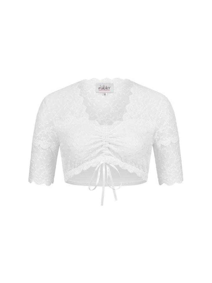 Nübler Dirndlbluse Kurzarm Nena in Weiß günstig kaufen